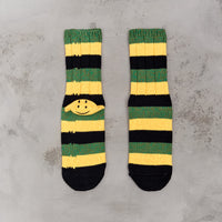 Kapital 56 Yarns RASTA RAINBOWY HAPPY HEEL Socks, Black