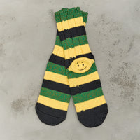 Kapital 56 Yarns RASTA RAINBOWY HAPPY HEEL Socks, Black