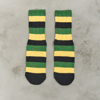 Kapital 56 Yarns RASTA RAINBOWY HAPPY HEEL Socks, Black