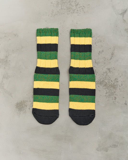 Kapital 56 Yarns RASTA RAINBOWY HAPPY HEEL Socks, Black