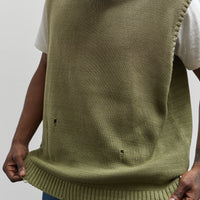 Kapital 5G Knit Bone Vest, Khaki