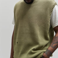 Kapital 5G Knit Bone Vest, Khaki