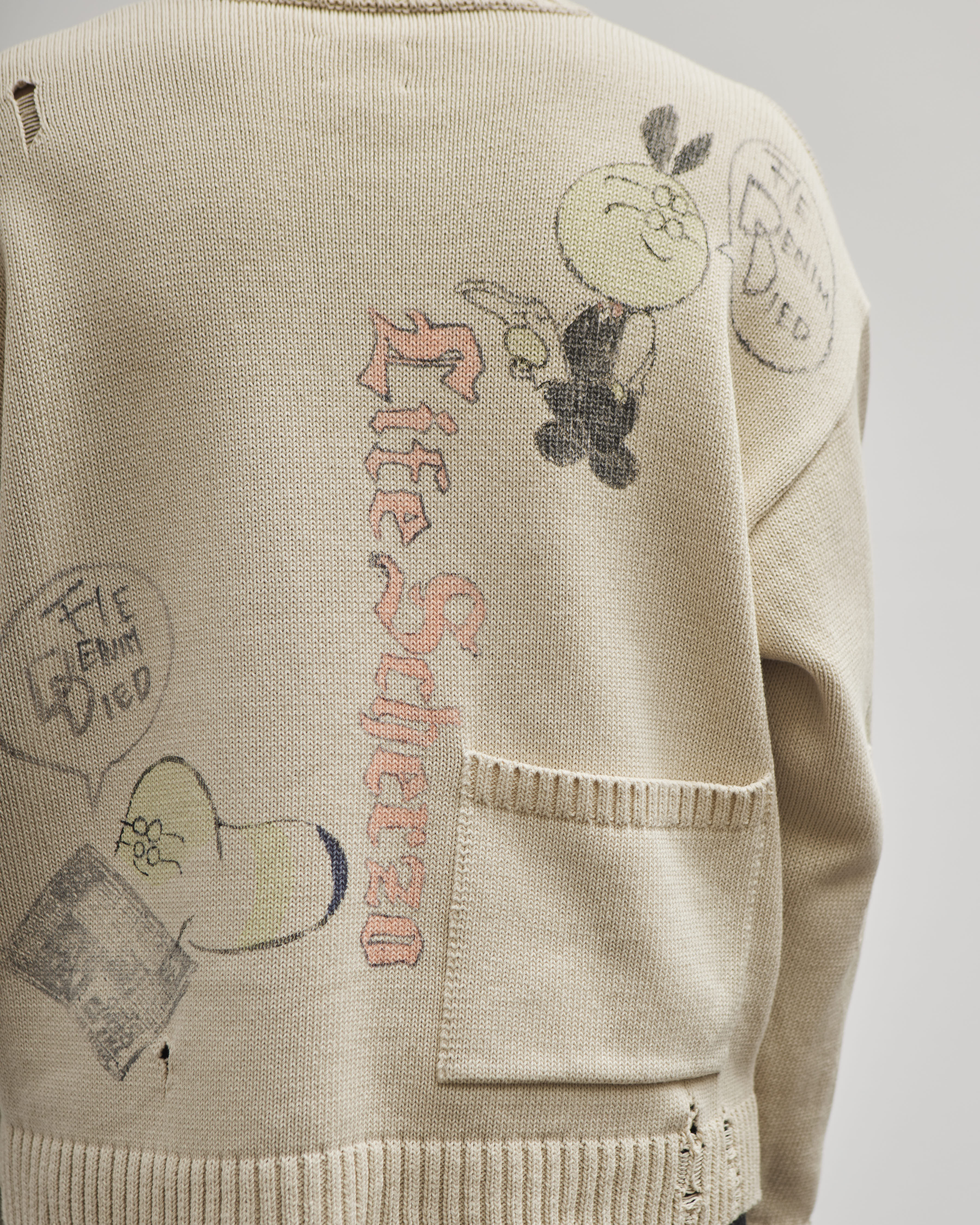 Kapital memorial Paint 5G KNIT ニット Kapital5GKnitCrewSweater_Memor