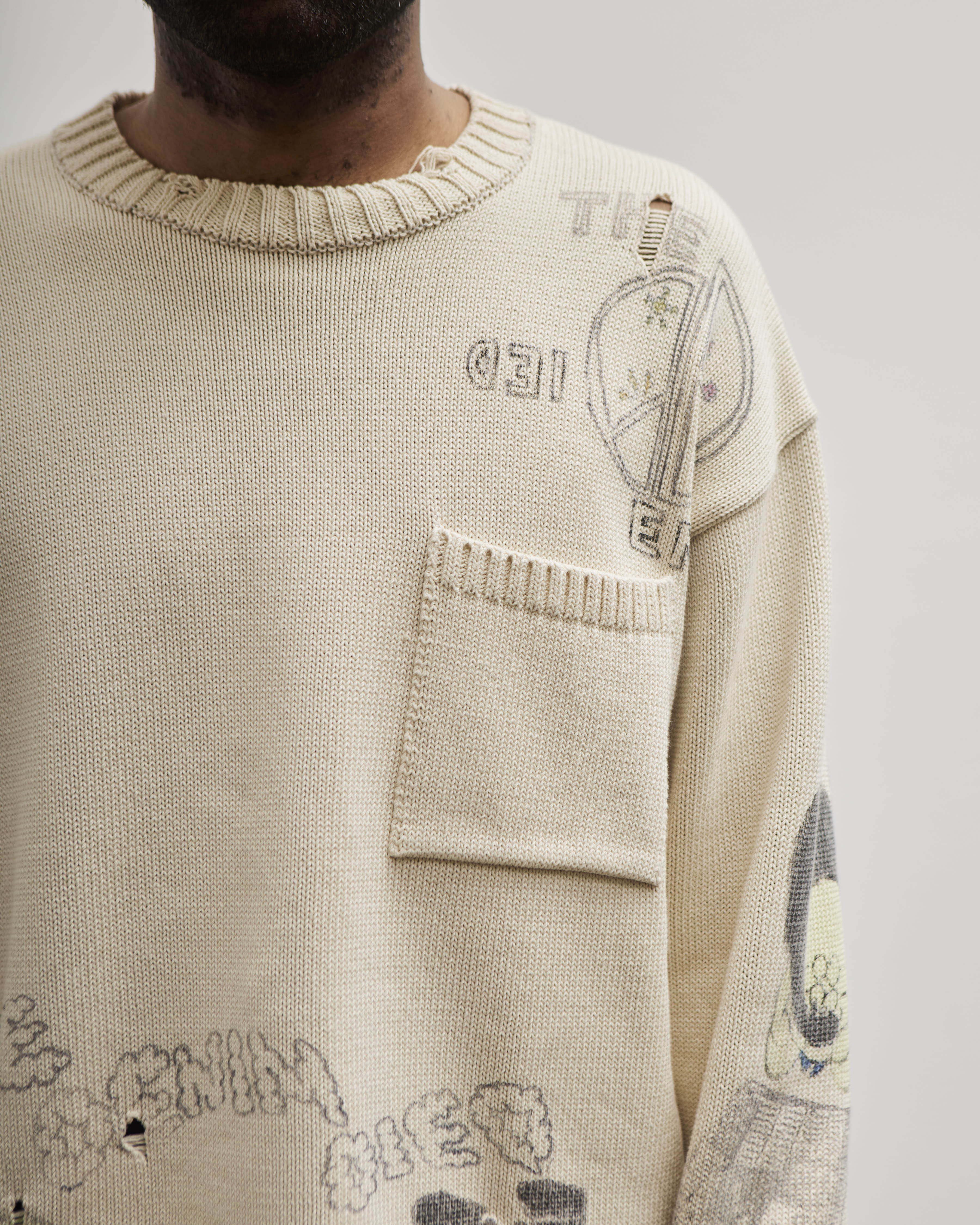 Kapital memorial Paint 5G KNIT ニット Kapital5GCottonKnitCrewSweater