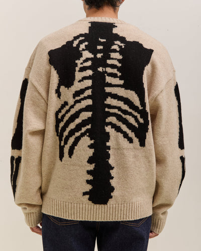 Kapital 5G Wool Bone Crew Sweater Unisex, Ecru