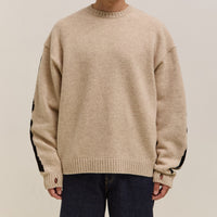 Kapital 5G Wool Bone Crew Sweater Unisex, Ecru