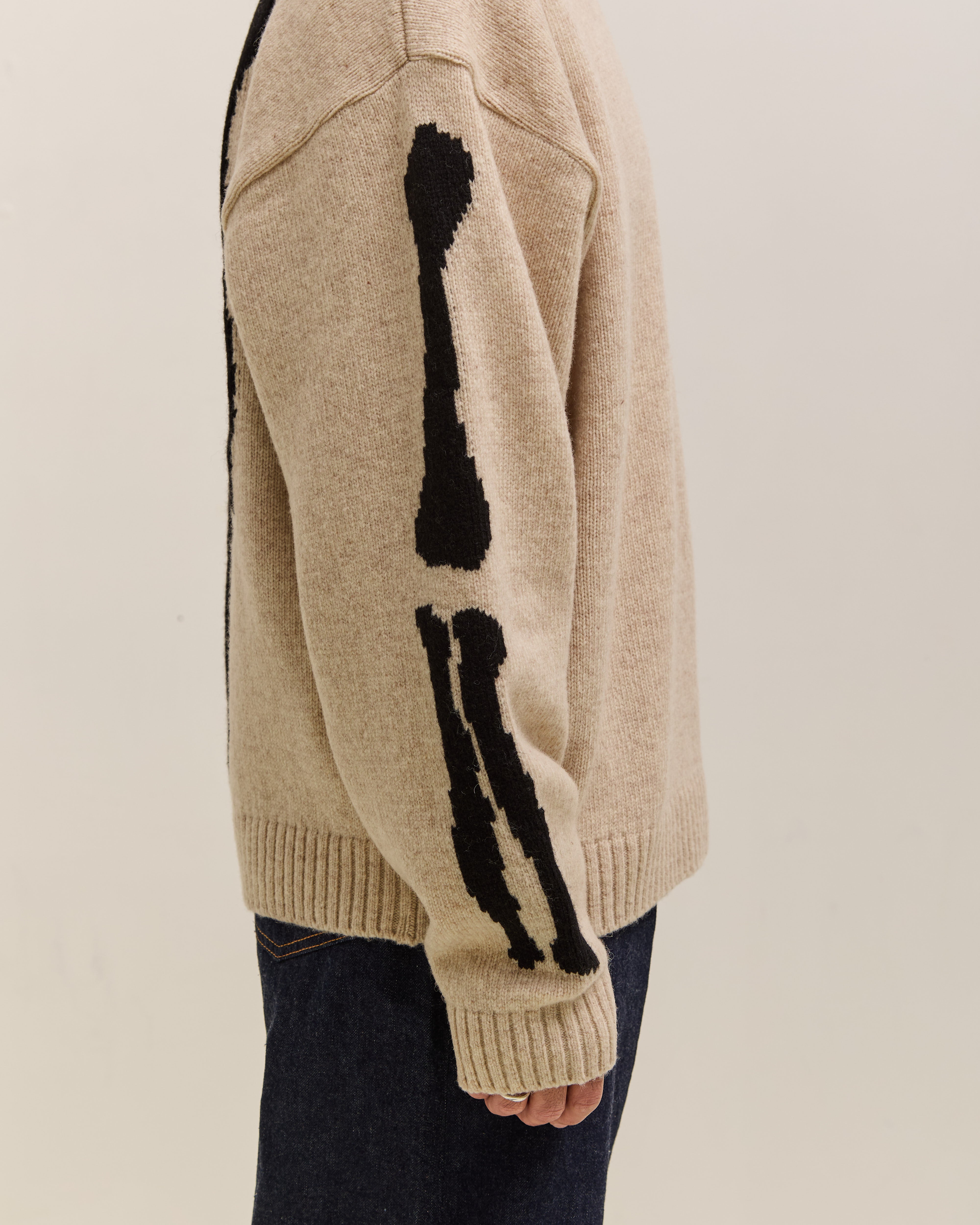 Kapital 5G Wool Bone Crew Sweater Unisex, Ecru – Glasswing