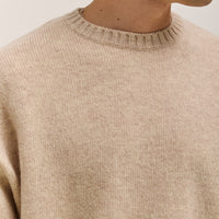 Kapital 5G Wool Bone Crew Sweater Unisex, Ecru