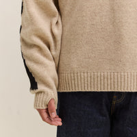 Kapital 5G Wool Bone Crew Sweater Unisex, Ecru