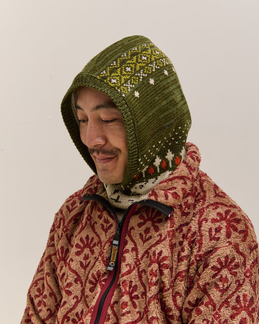 Kapital 5G Wool Polar Bear Balaclava, Green