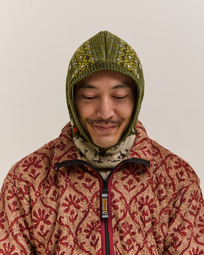 Kapital 5G Wool Polar Bear Balaclava, Green