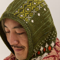 Kapital 5G Wool Polar Bear Balaclava, Green