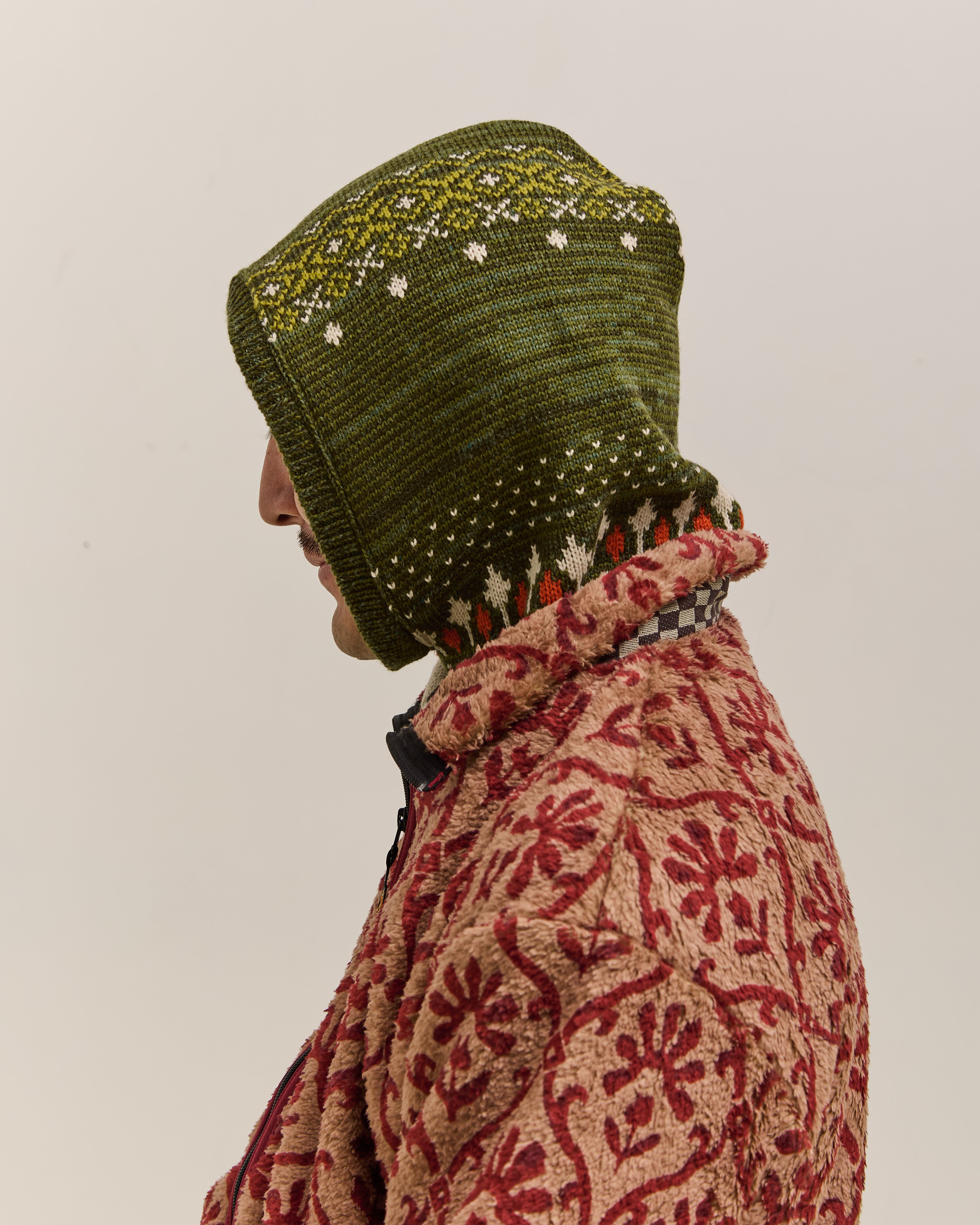 Kapital 5G Wool Polar Bear Balaclava, Green – Glasswing