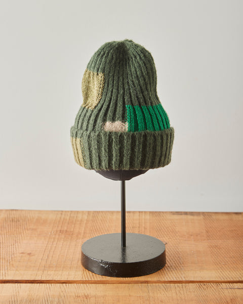 Kapital 5G Wool TUGIHAGI Knit Cap, Khaki | Glasswing