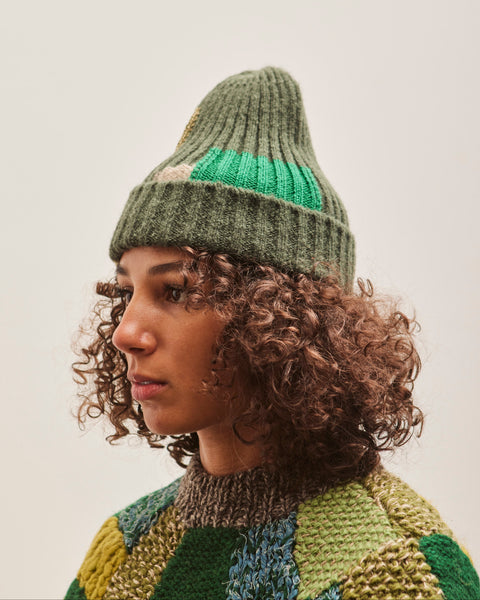 Kapital 5G Wool TUGIHAGI Knit Cap, Khaki – Glasswing