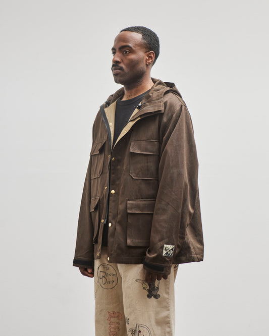 Kapital Unisex 60/40 Cloth MAGPIE Mountain Parka, Dark Brown