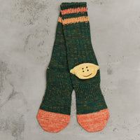 Kapital 60 Yarns Grandrelle Ivy Smiley Socks, Green