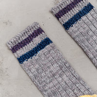 Kapital 60 Yarns Grandrelle Ivy Smiley Socks, Grey