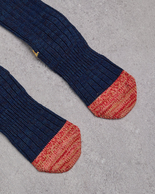 Kapital 60 Yarns Grandrelle Ivy Smilie Socks, Navy