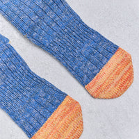 Kapital 60 Yarns Grandrelle Ivy Smilie Socks, Navy