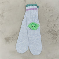 Kapital 60 Yarns IVY RAINBOWY HAPPY HEEL-Hold Socks, SAXxGREEN