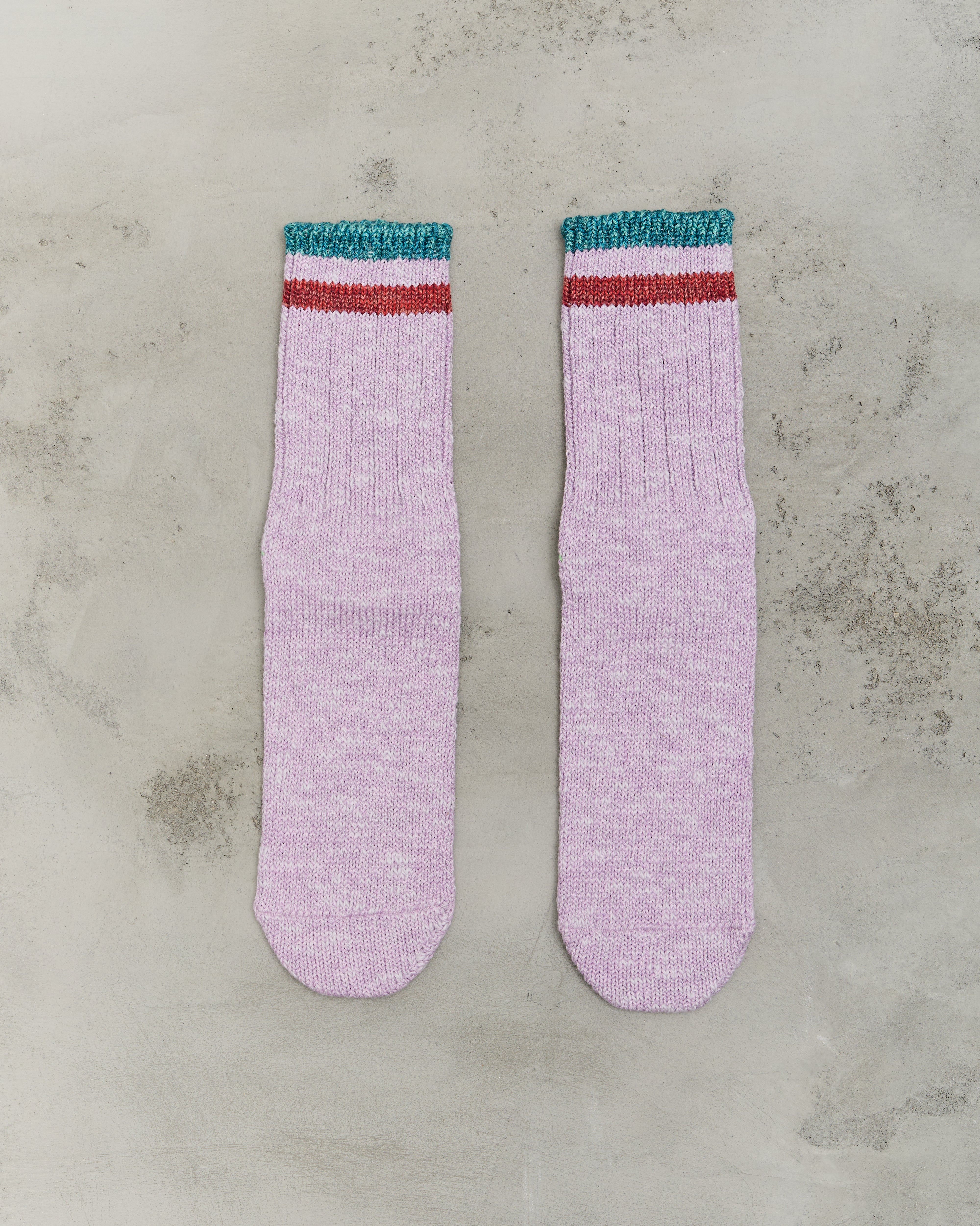 Kapital 60 Yarns IVY RAINBOWY HAPPY HEEL-Hold Socks, PURPLExGREE