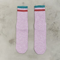 Kapital 60 Yarns IVY RAINBOWY HAPPY HEEL-Hold Socks, PURPLExGREE