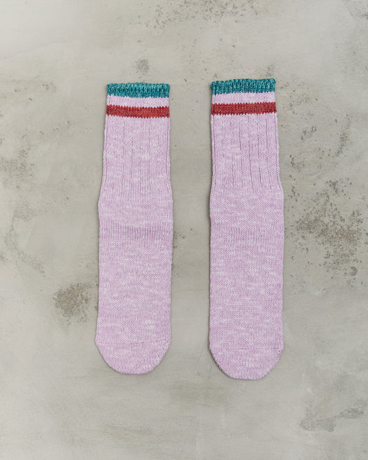 Kapital 60 Yarns IVY RAINBOWY HAPPY HEEL-Hold Socks, PURPLExGREE