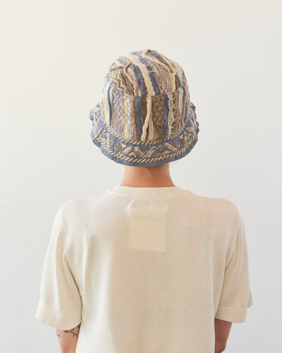 Kapital 7G Knit Gaudy Bucket Hat, Navy