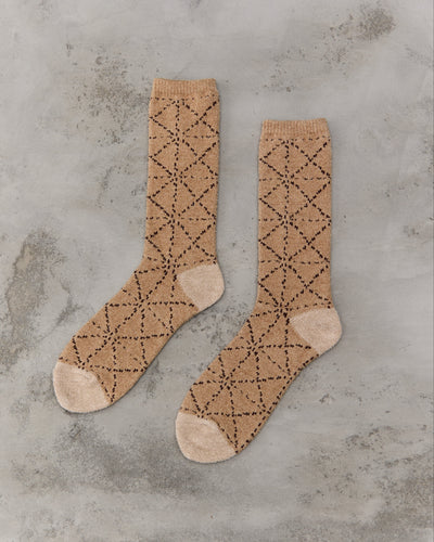 Kapital 84 Yarns Mole Yarn Sashiko Socks, Beige