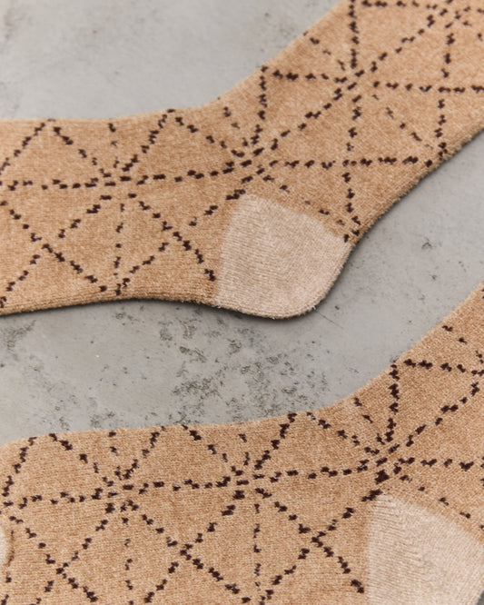 Kapital 84 Yarns Mole Yarn Sashiko Socks, Beige