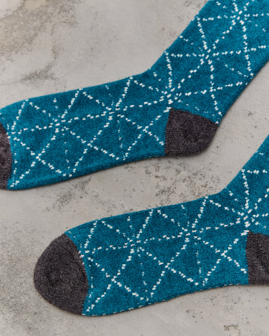 Kapital 84 Yarns Mole Yarn Sashiko Socks, Blue