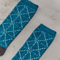 Kapital 84 Yarns Mole Yarn Sashiko Socks, Blue
