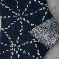 Kapital 84 Yarns Sashiko Socks, Navy