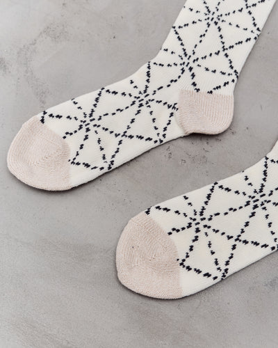 Kapital 84 Yarns Sashiko Socks, Ecru