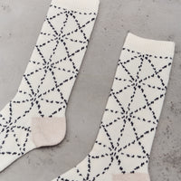 Kapital 84 Yarns Sashiko Socks, Ecru