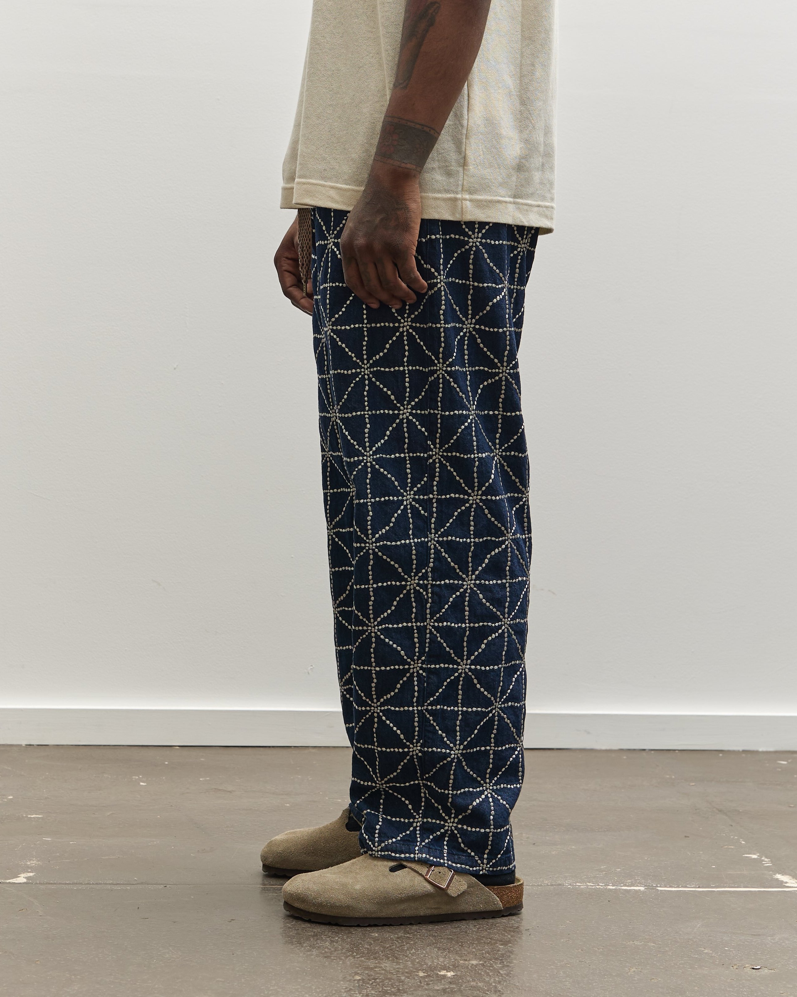 ☆Wai Kei☆ Maltese Crew Line Embroidered Denim Pants Medium MUSINSA公式 | WAI KEI Maltese Crew Line Embroidered Denim