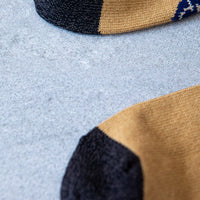 Kapital 96 Yarns Bandana Heel Ankle Socks, Beige/Navy