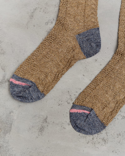 Kapital 96 Yarns Jacquard Kuba Socks, Brown