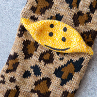 Kapital 96 Yarns Leopard Smilie Ankle Socks, Orange