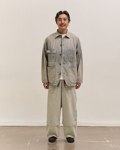 Kapital 9oz French Hickoree W-Knee EASY Baggy Pants Unisex, Hickoree