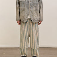 Kapital 9oz French Hickoree W-Knee EASY Baggy Pants Unisex, Hickoree