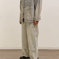 Kapital 9oz French Hickoree W-Knee EASY Baggy Pants Unisex, Hickoree