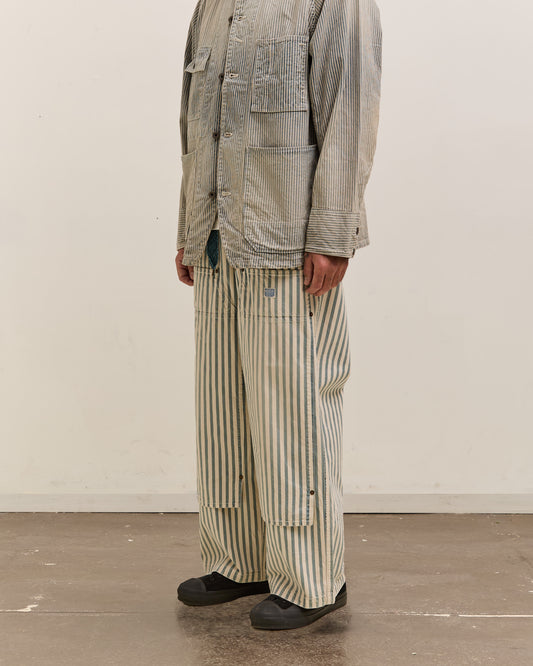 Kapital 9oz French Hickoree W-Knee EASY Baggy Pants Unisex, Hickoree