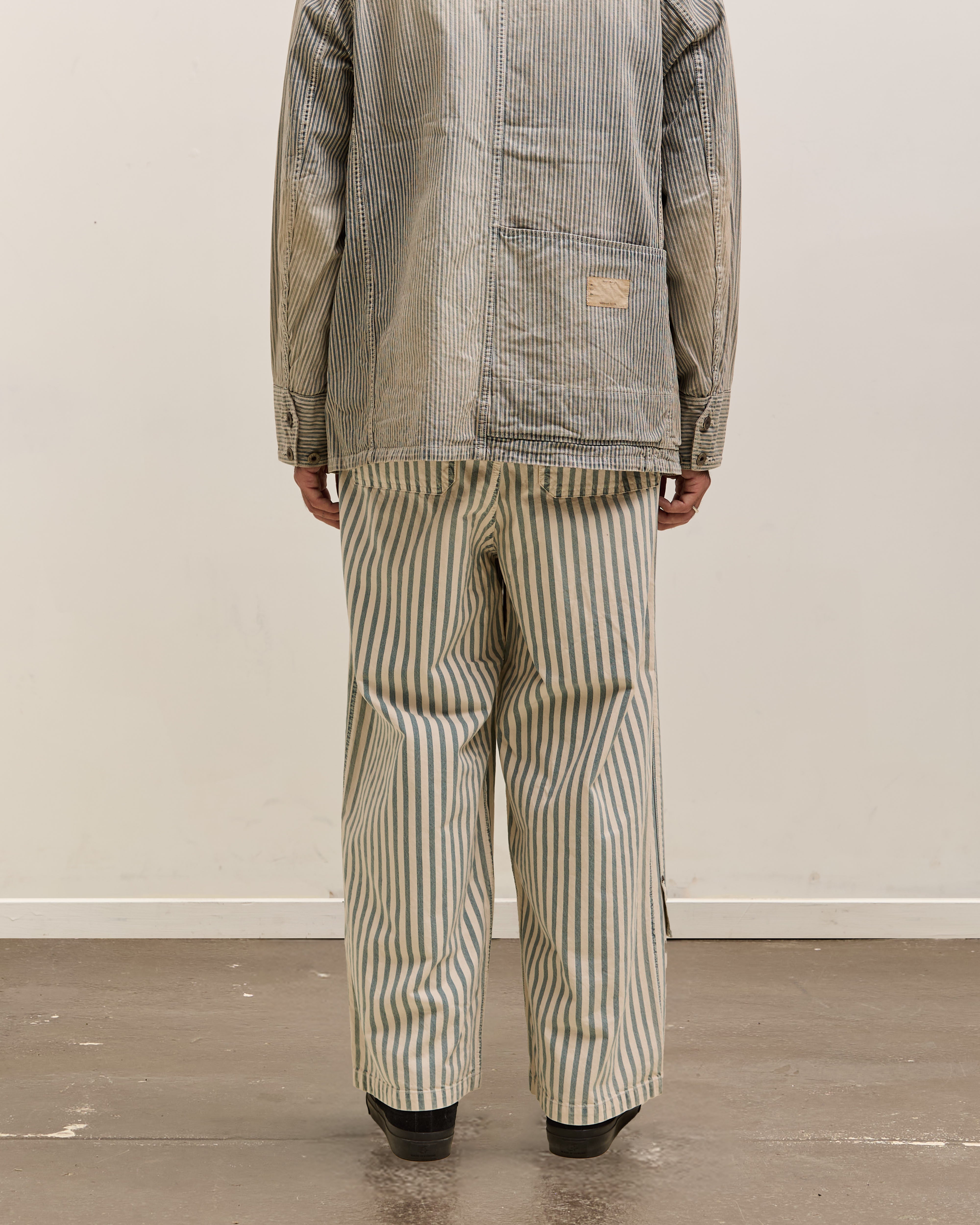 パンツ kapi Kapital 9oz French Hickoree W-Knee EASY Baggy Pants Unisex