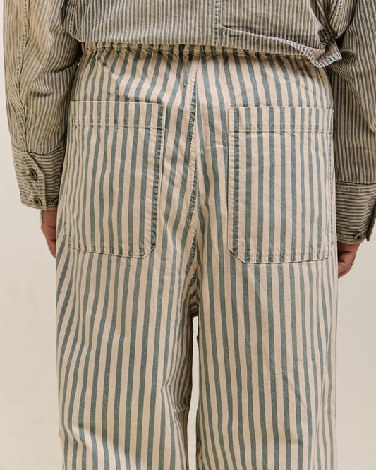 Kapital 9oz French Hickoree W-Knee EASY Baggy Pants Unisex, Hickoree