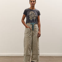 Kapital 9oz French Hickoree W-Knee EASY Baggy Pants, Hickoree