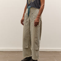 Kapital 9oz French Hickoree W-Knee EASY Baggy Pants, Hickoree