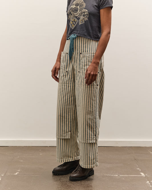 Kapital 9oz French Hickoree W-Knee EASY Baggy Pants, Hickoree