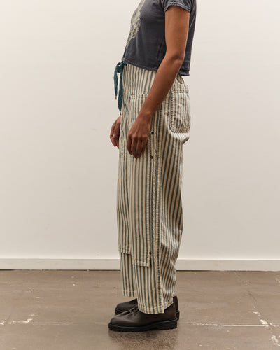 Kapital 9oz French Hickoree W-Knee EASY Baggy Pants, Hickoree